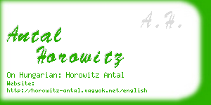 antal horowitz business card